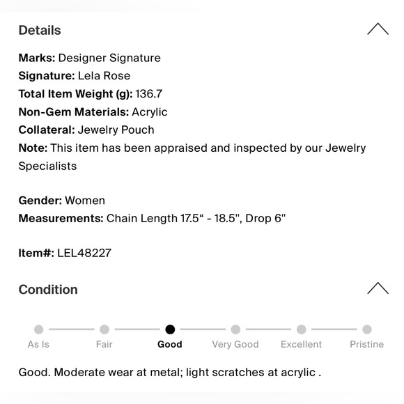 Lele Rose Acryllic Lavalier Necklace - Picture 4 of 9